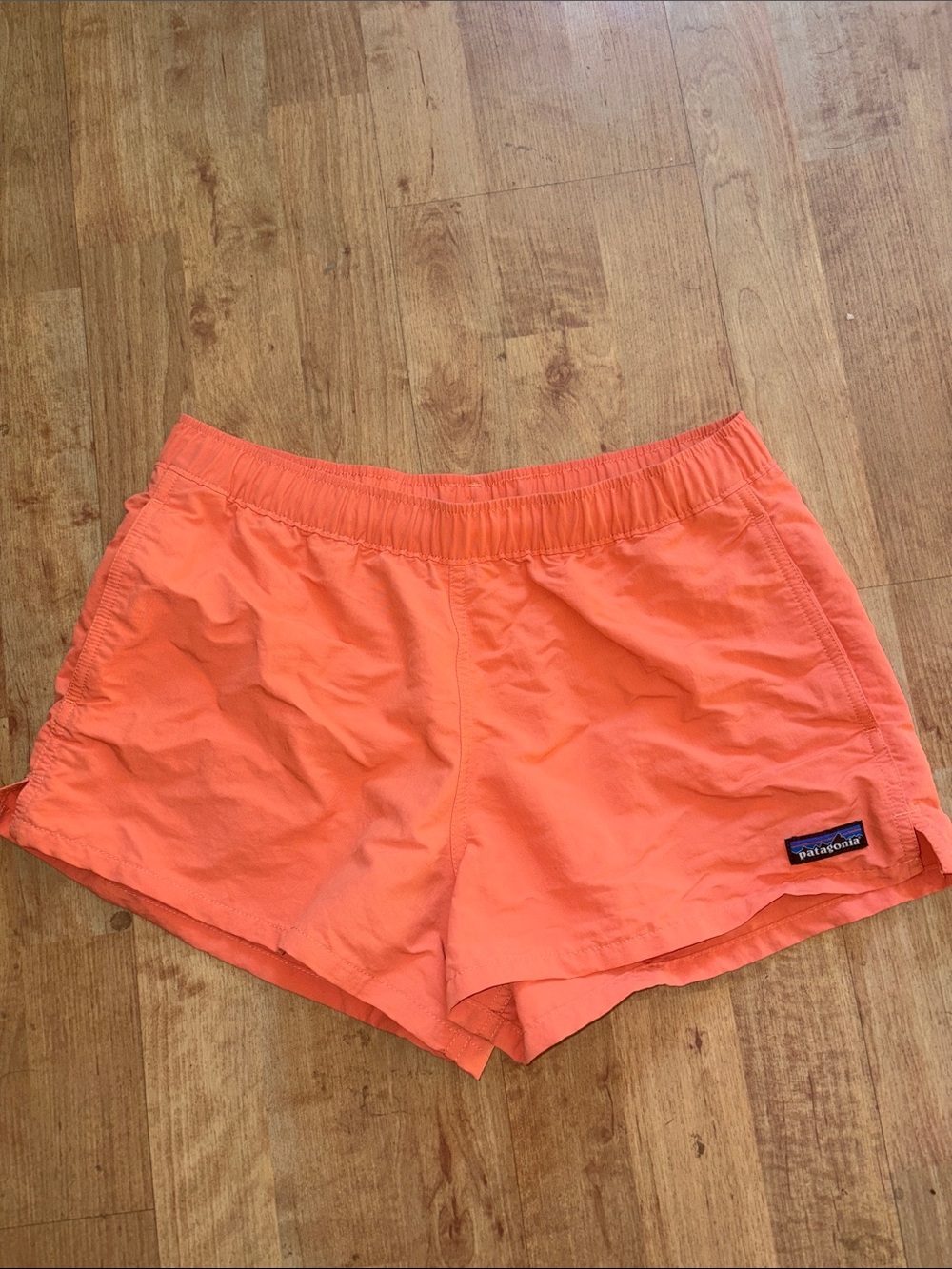 Patagonia Barely Baggies Coral Orange Athletic Shorts